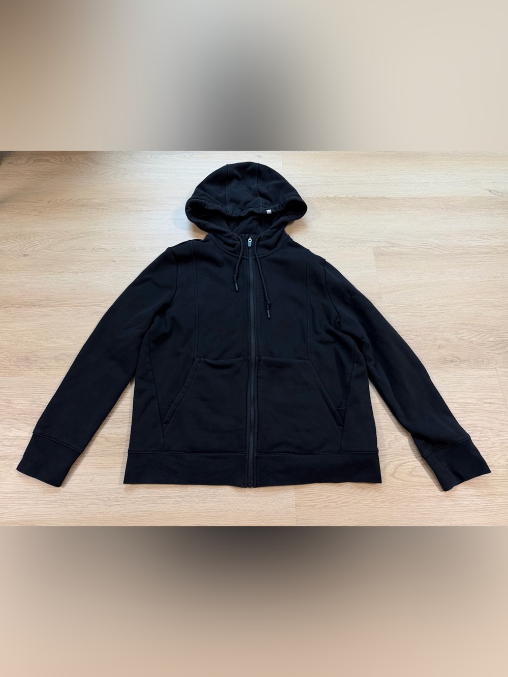 Figs Hoodie Women's Size L Black Fleece Sweatshirt Full Zip Jacket